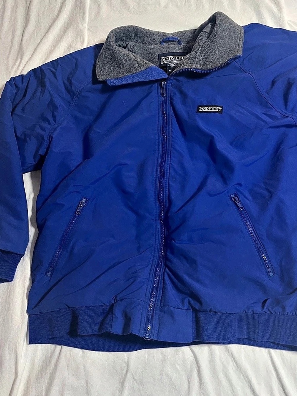 Lands' End The Squall Jacket Men's Blue Fleece Jacket Large size X-Large tall